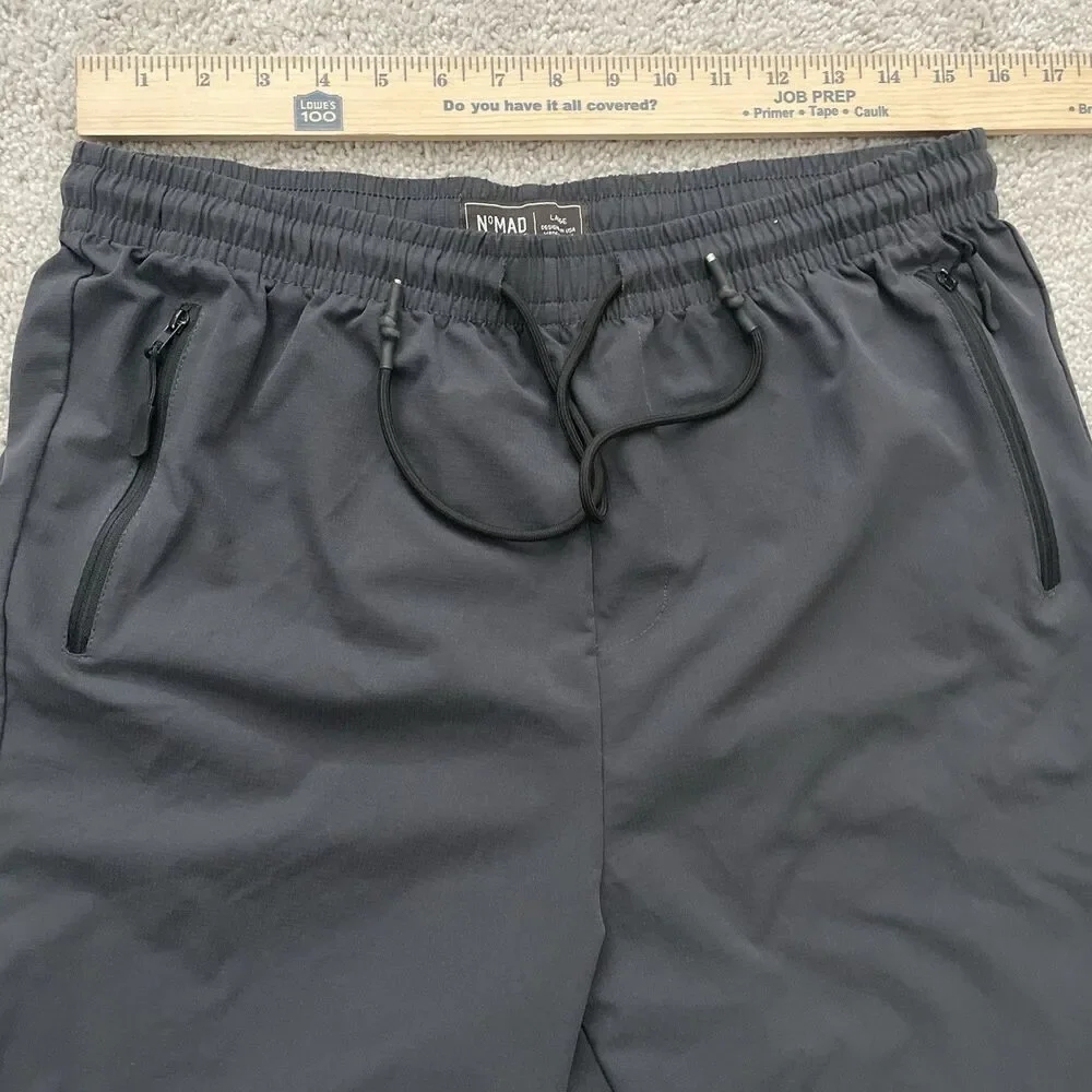 Nomad Ripstop Hiking Shorts Men Large Gray Zipper Pockets